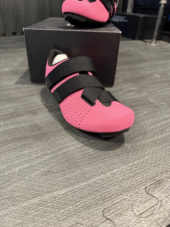 Fizik Tempo Powerstrap R5 Zapatos de Ciclismo de Carretera, Rosa/Negro EU 39.5 US 7 Foto 3 de 3