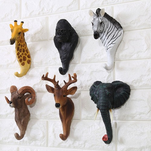 2 Piezas Gancho Jirafa Niño Animal Ganchos Decorativos Lindo Porta Llaves para Pared - Imagen 6 de 12