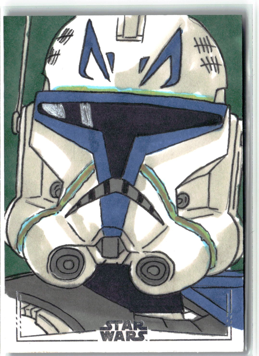 Artist Signature Sketch 2026 Topps Chrome Star Wars Captain Rex Ryan Johnston