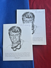 x2 Two signed Robert F. Kennedy 8x10 - by Daughter Kerry Kennedy