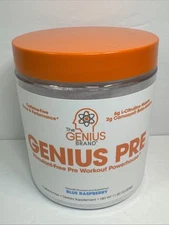 The Genius Brand, Pre Workout Powerhouse, Blue Rasberry, 11.35 oz - Ex 06/2026
