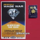 WAGE WAR 2019 Concert Promo 11x17 Street Poster with WW logo pin. — photo 1