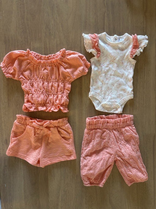 0-3 Baby Girl Outfits (set of 2)