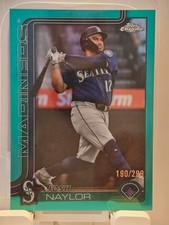 2025 Topps Chrome Baseball Josh Naylor Aqua Refractor /299 #USC62 Mariners