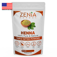 100 Pure  Natural Henna Powder Lawsonia Inermis  100 Grams 3.5 Oz  Orang