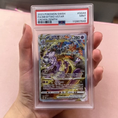 2023 POKEMON SWORD & SHIELD CROWN ZENITH #GG44 FULL ART/MEWTWO VSTAR PSA 9