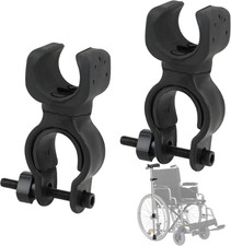 Giantree 2Pcs Black Cane Holder for Universal Crutches, Stick Bracket Accessorie
