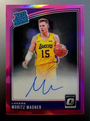 Moritz Wagner 2018-19 Panini Donruss NBA Rated Rookie Auto Pink #197 Lakers /25