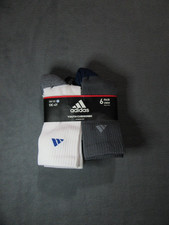 Adidas 6 pairs of socks; White Dark grey; size 13c-4y; 118