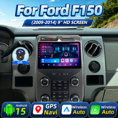 9'' For Ford F-150 2009-2014 Android 14 Apple Carplay Car Stereo Radio GPS Navi