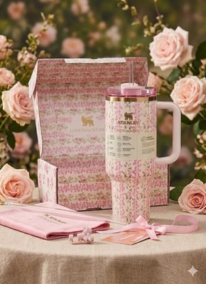 STANLEY FLORAL PINK 40 OZ TUMBLER