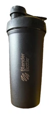 Blender Bottle 24oz Insulated Stainless Steel Shaker/ Black,  Twist Lid & Ball