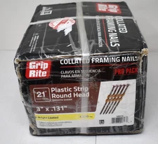 Grip Rite Round Head Framing Nail GR014 3" x .131" Smooth Shank Box of 4000