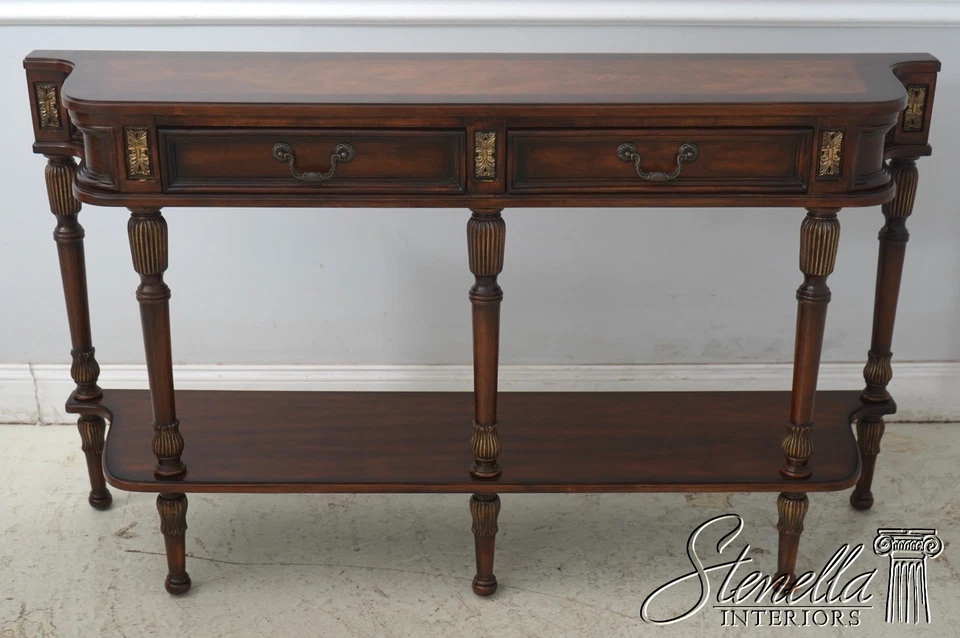 F70541: Mesa sofá consola BUTLER Burl olmo y cereza Foto 2 de 4