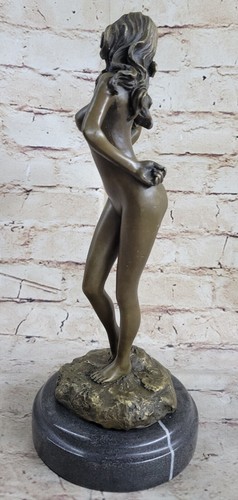 Magnifique figurine sculpture bronze femme nue nue faite main détaillée artwork art - Photo 4/10
