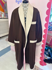 Vintage 1950s Bel-Air by Boojady Men's Robe - Size L - Brown & Cream Trim Canada