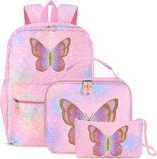 3 Pcs Kids Backpack Set with Lunch Box  Pencil Case, Lightweight Preschool Back