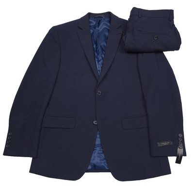 Marc New York Casselman Suit Mens 36S X 29 Modern Fit Solid Blue 2-Piece NWT