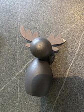 Dekofigur Elch Weihnachtsdeko Braun Holzfigur 10 cm Neu