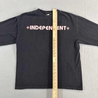 トップス 90s independent parker black iron cross Vintage Independent Trucks Long Sleeve T Shirt Sz M Iron Cross 90s