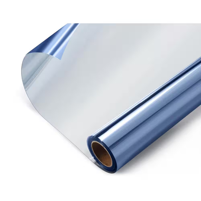 #ad 35.4 In. X 197 In. One Way Heat Control Privacy Window Film Blue Silver $34.49