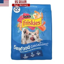 Dry Cat Food Seafood Sensations Salmon Tuna Shrimp Kibble All Breeds 22lb New 1.64 per gallon