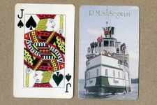 R.M.S. SEGWUN Steamship, JACK OF SPADES Swap Playing CARD
