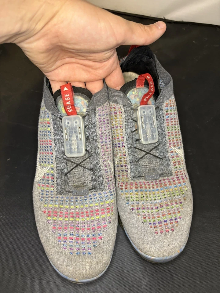 Nike Air Vapormax Flyknit FK MS cinza fumaça CZ9313-001 tamanho (feminino 12) (masculino 10) - Imagem 2 de 4