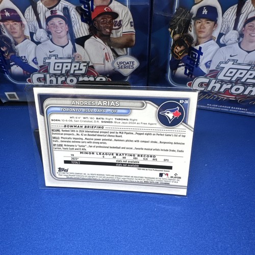 2024 Bowman Chrome Sapphire Edition - Prospects Andres Arias #BCP-236 (RC) - Picture 2 of 2