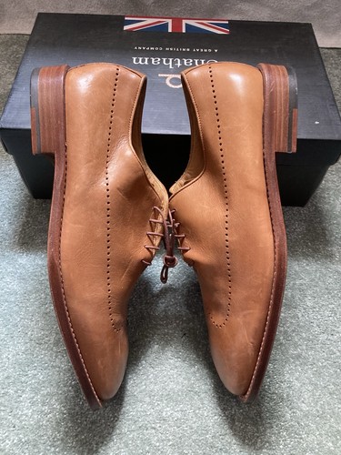 BALLY Clarens Handmade All Leather UK 7.5 Size Mid Brown Lace Up Shoes NEW - Picture 10 of 13