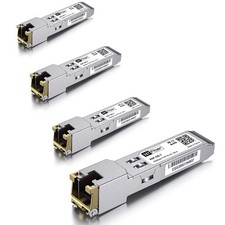 H Fiber 4 Pack 1G SFP to RJ45 Module, 1000Base-T Copper SFP Ethernet Transcei...