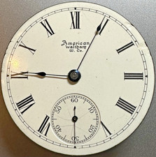 18S 1892 Waltham Gr 3 M 1883 11J GILT Pocket Watch Movement Parts P7