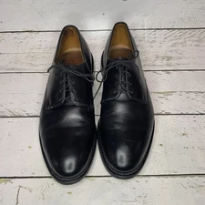 Allen Edmonds "HARRISON" Men's Plain Toe Derby Dress Shoes 10.5 D Black Leather