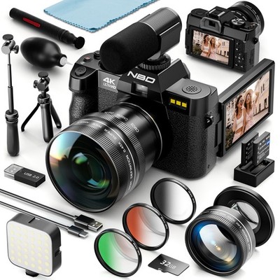 48MP 5K Camera 60FPS WiFi Vlogging Video Cam Autofocus Mic