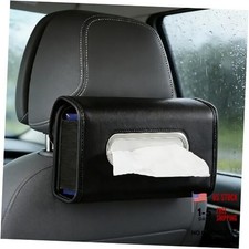 Car Tissue Holder, Tissue Box Cover Keep Car Tidy, Premium PU Leather Black
