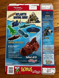 Kelloggs Atlantis Diving Subs Disney Toy The Lost Empire Cereal Premium BOX 2001