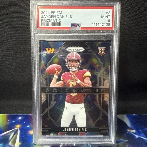 2024 Panini Prizm #3 Prismatic - JAYDEN DANIELS- (RC) Mint PSA 9