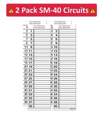 2 Pack 40 Circuits Vinyl Replacement for Siemens Electrical Circuit Breaker P...
