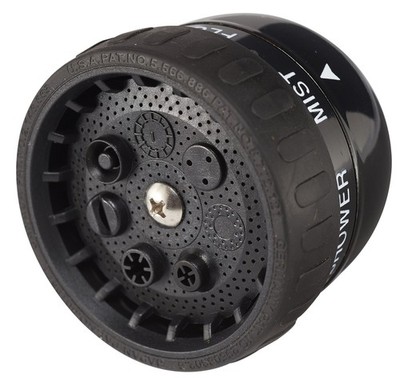 Dramm Rain Select Spray Head Only with Quick Click 9 Pattern Medium, Black 