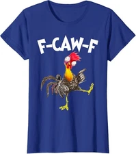 Funny F-Caw-F Chicken FCAWF Chicken Design Caw Ladies' Crewneck T-Shirt