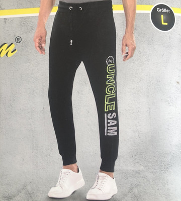 Uncle Sam Sport Jogging Hose Herren Größe L Schwarz Sporthose Home Fitnessstudio
