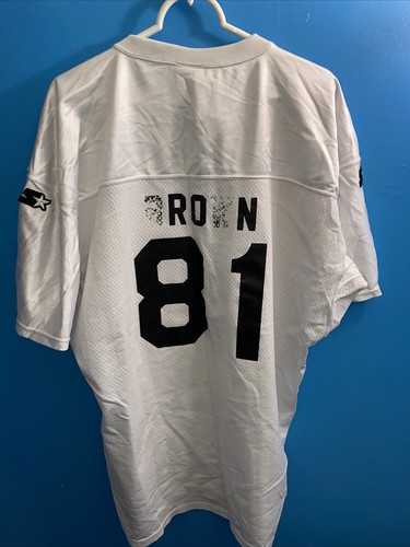 NFL 75 TIM BROWN Oakland Raiders Jersey Starter Size 48 Made In USA *Flaw* Rare - Picture 9 of 12