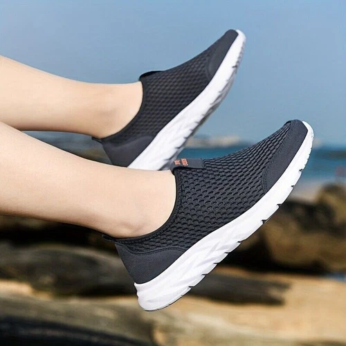 Herren Outdoor Freizeit Slipper Schuhe Sport Laufen Fitnessstudio Turnschuhe Tennis Gehen - Bild 11 von 28
