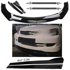 Front Rear Bumper Lip Spoiler Body Kit Splitter Side Skirt For Mitsubish R