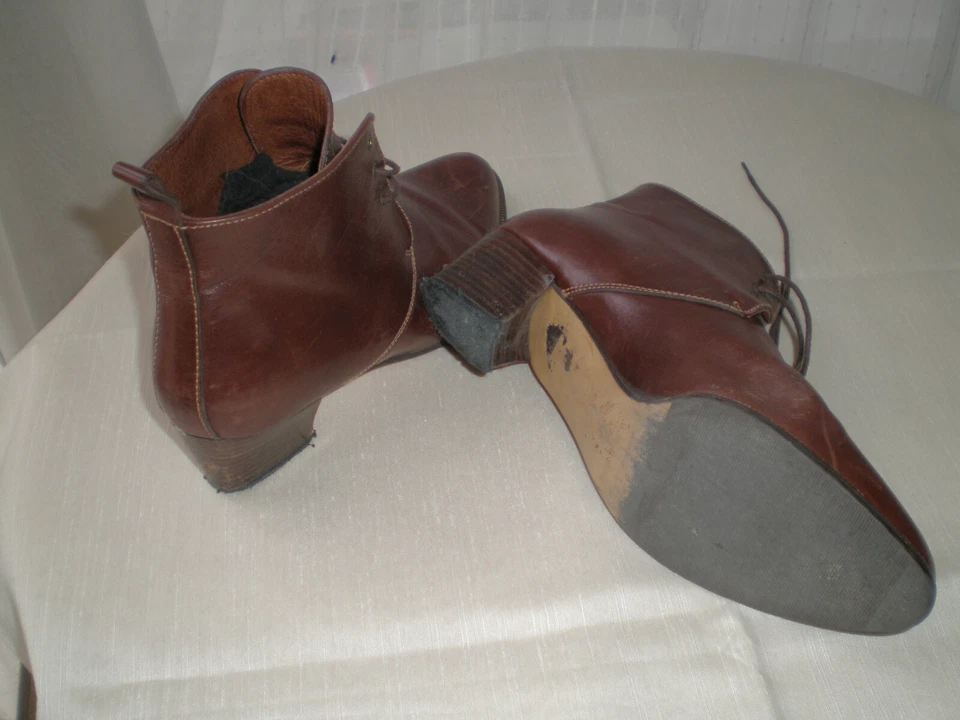 Botines de piel marrón del num 37 - Imagen 3 de 4