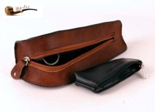 BLACK FABRIC POUCH BAG for WOODEN TOBACCO SMOKING PIPE Black 