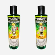 2PACK Santa Muerte Doble Suerte Rapida Agua de Colonia Compuesta Para Limpia 8oz