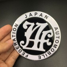 Black Metal Jaf Japan Automobile Federation Jdm Car Emblems Badge Decal Sticker