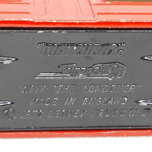 Lesney Matchbox Superfast The Londoner Berger Paints Bus 1972 Red United Kingdom - Picture 8 of 8