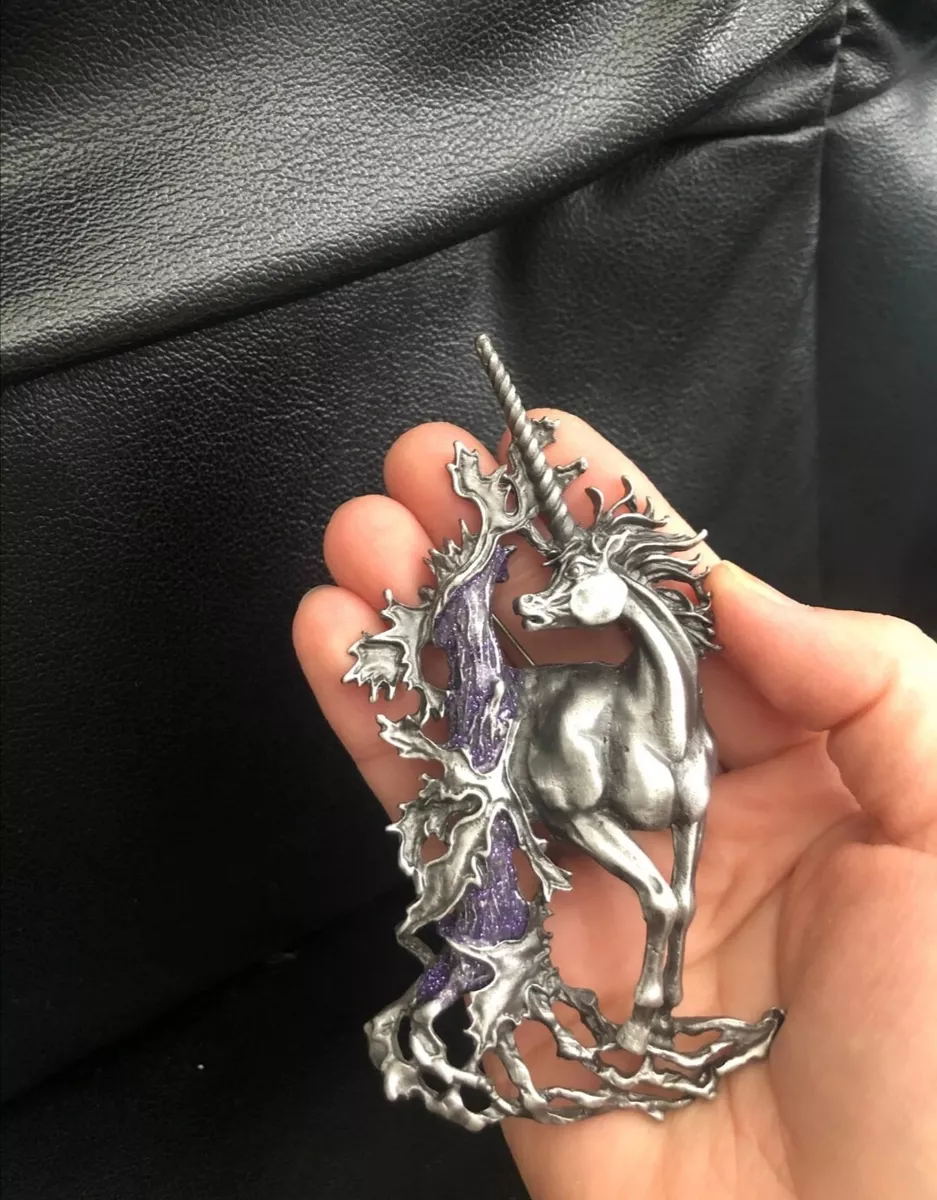 Big Vintage Fairy Horse Unicorn Brooches Pin Coat Scarf Clip